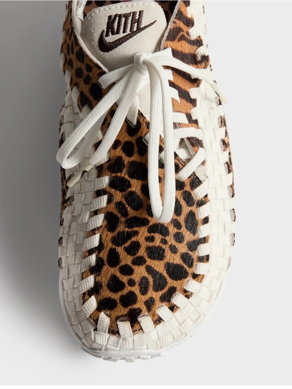 Kith X Nike Leopard-Print pony hair Woven Sneaker fits like 6.5 Women